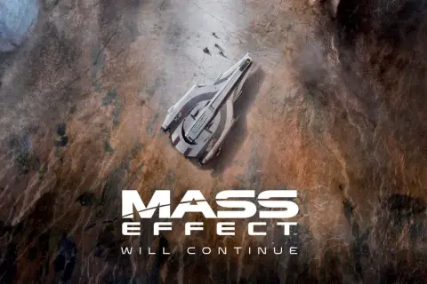 Statek Normandii ląduje na obcej planecie, zapowiadając dalsze przygody w świecie Mass Effect 5.