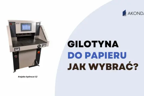 Profesjonalna gilotyna do papieru Hydrocut 52 z panelem sterowania.