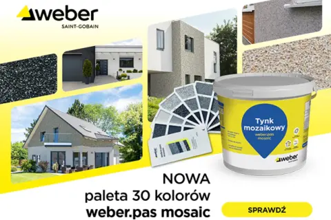 Tynk mozaikowy weber.pas mosaic to trwałe i estetyczne rozwiązanie, które sprawdzi się również na schodach, nadając im nowoczesny wygląd.