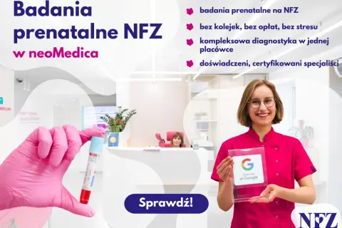 Badania prenatalne w Warszawie na NFZ w neoMedica. Szybko, bez kolejek i opłat. Sprawdź!