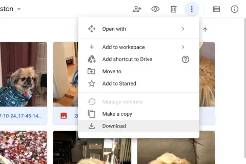 Google Photos menu shows options like "Add shortcut to Drive," highlighting the integration between Google Photos vs Google Drive for managing your files.