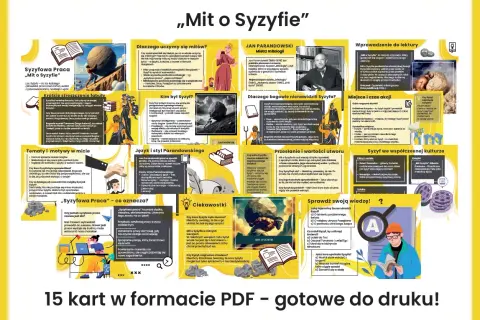 Mit o Syzyfie: motywy niekończącej się pracy, buntu przeciw bogom i ludzkiej wytrwałości.