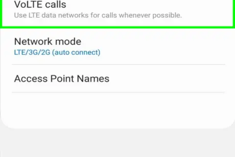 Ustawienia telefonu: VoLTE calls. Jak wyłączyć tę funkcję? Wybierz tryb sieci LTE/3G/2G.