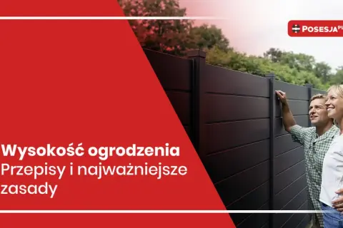 Para, która planuje budowę, sprawdza **wysokość ogrodzenia bez pozwolenia**. Na zdjęciu widać nowoczesne ogrodzenie i parę dyskutującą o jego parametrach.