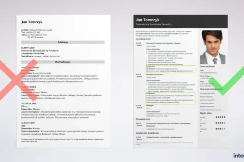 CV Jana Tomczyka, doświadczonego koordynatora sprzedaży, pokazuje, jak napisać CV z sukcesami.