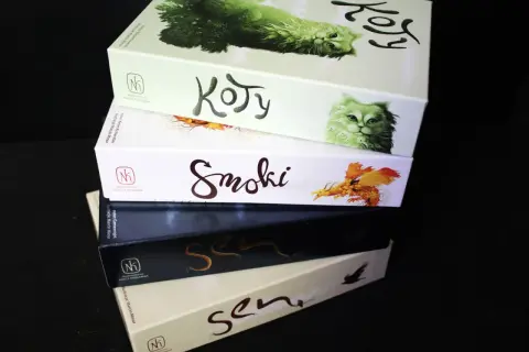 Koty, Smoki i Sen – gry karciane z pięknymi ilustracjami. Idealne dla miłośników kotów i fantastycznych stworzeń.