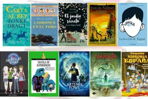 Variedad de tipos de libros para niños: aventuras, misterio, fantasía y más.