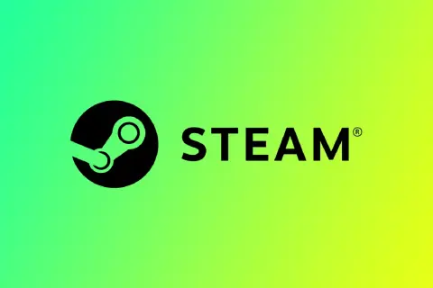 Logo Steam na tle gradientu zielono-żółtego. Dowiedz się, jak usunąć konto na Steam.