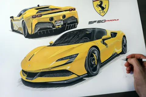Jak narysować Ferrari? LaFerrari krok po kroku dla początkujących.