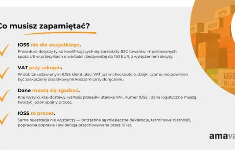 Import towarów a VAT: IOSS nie dla wszystkiego, VAT przy zakupie, dane muszą się zgadzać, IOSS to proces.