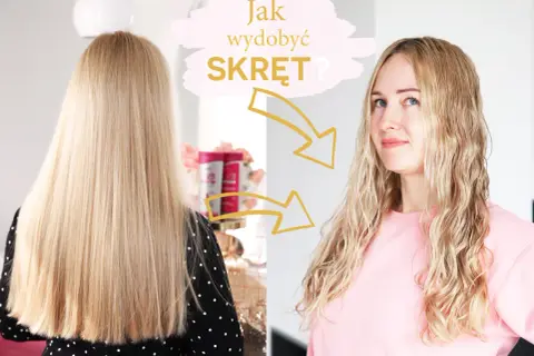 Jak wydobyć skręt z prostych włosów? Porównanie prostych i falowanych włosów blond.