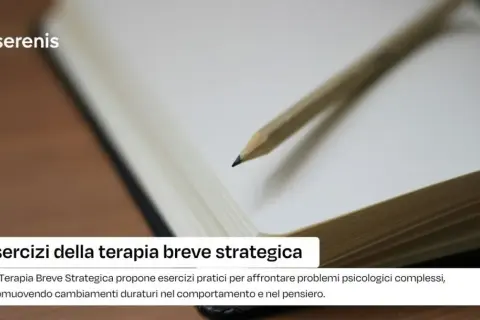 Terapia breve strategica: esercizi per l'ansia su un quaderno aperto con una matita. Un approccio pratico per superare blocchi e promuovere cambiamenti.