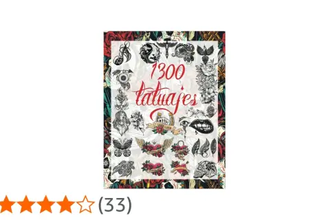 Colección de 1300 tatuajes, con diseños clásicos y variados, incluyendo tatuajes old school como corazones alados, herraduras y calaveras.