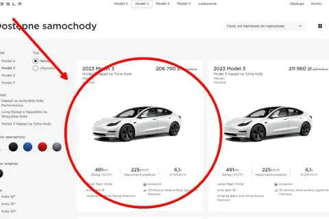 Tesla Model 3 w wersji z napędem na tylne koła, cena od 206 790 zł. Sprawdź dostępne konfiguracje i specyfikacje.