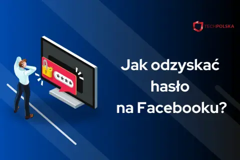 Zdezorientowany mężczyzna patrzy na ekran komputera, gdzie widnieje komunikat o haśle. Dowiedz się, jak zmienić hasło na Facebooku, gdy zapomnisz swojego.