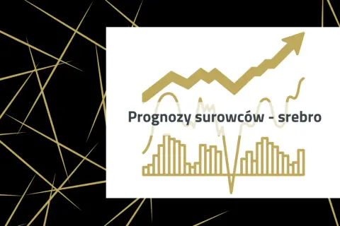 Wykresy i linie symbolizujące prognozy cen srebra.