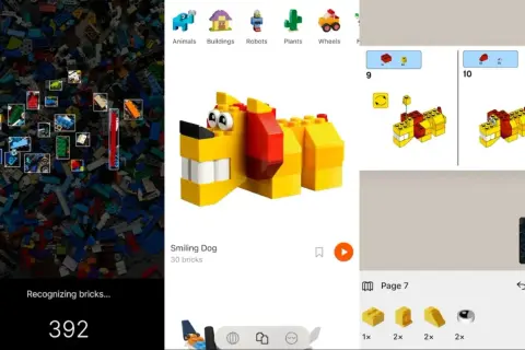 Aplikacja pomaga jak zbudować z lego, rozpoznając klocki i pokazując instrukcje krok po kroku.