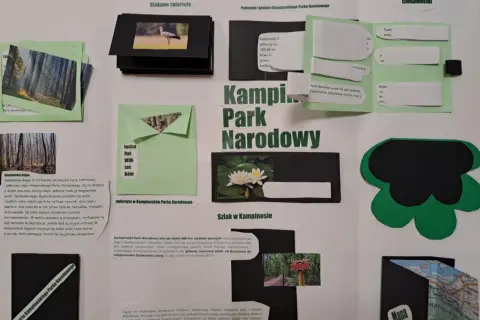 Lapbook o Kampinoskim Parku Narodowym: ciekawe zwierzęta, bagna, szlaki i mapa.