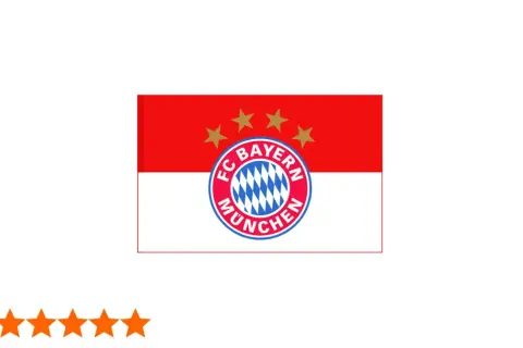 Herb Bayernu Monachium z gwiazdkami i charakterystycznym logo.