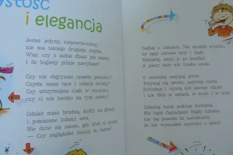 Savoir vivre dla dzieci: wiersze o higienie, czystości i dobrych manierach. Dzieci uczą się dbać o uśmiech i schludny wygląd.
