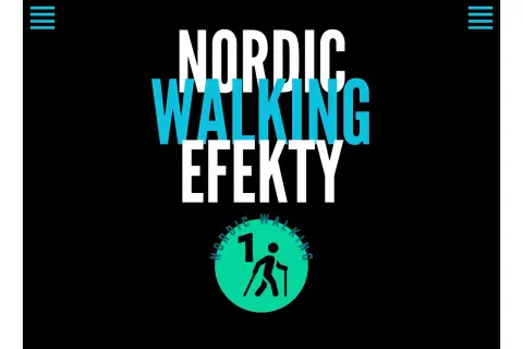 Nordic walking efekty: jak chodzić, żeby schudnąć. Ikona osoby z kijkami i cyfra 1.