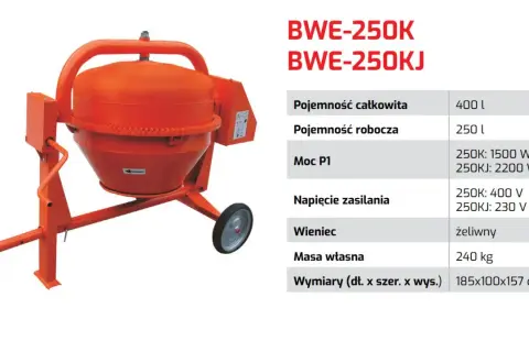 Betoniarka 250l: Ile cementu? Receptura na solidny beton!