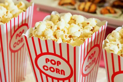 Pyszny popcorn w kubeczkach. Zastanawiasz się, czy pies może jeść popcorn? Unikaj solonych i maślanych wersji dla swojego pupila.