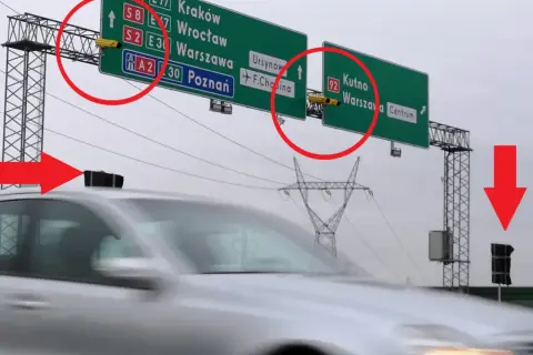Kamery odcinkowy pomiar prędkości s8 na drodze do Krakowa, Wrocławia, Warszawy i Poznania.