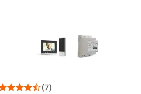 Extel Connect 2 : interphone vidéo avec écran et sonnette, et module d'alimentation pour une connexion wifi fiable.