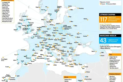 Mapa lotów z Polski: sprawdź, ile się leci do Włoch (Neapol) i innych krajów Europy, Azji i Afryki.