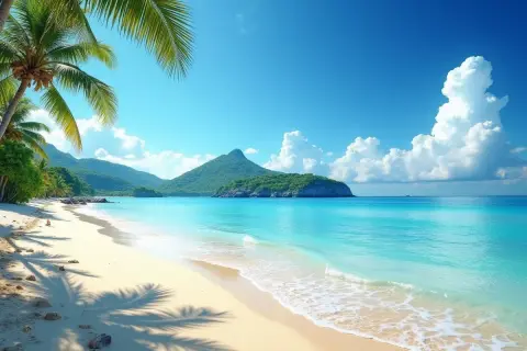 Idealna pogoda na Filipinach w styczniu: piaszczysta plaża, turkusowa woda i palmy. Rajskie wakacje czekają!