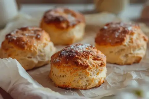 Färska scones, perfekta till frukost. Undrar du vad är filmjölk? Det är en syrad mjölkprodukt som ofta används i bakning, som i dessa scones.