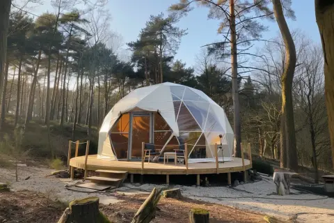 Domek w lesie, czyli glamping co to? Nowoczesne, komfortowe noclegi w otoczeniu natury.