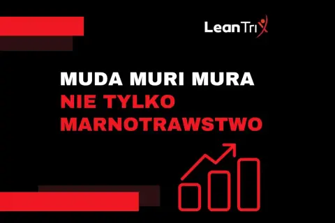 Grafika z napisem "Muda Muri Mura Nie tylko Marnotrawstwo" i ikoną wykresu.