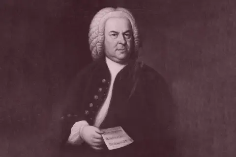Porträtt av Johann Sebastian Bach, med noter i handen. Hans musik fortsätter att inspirera.