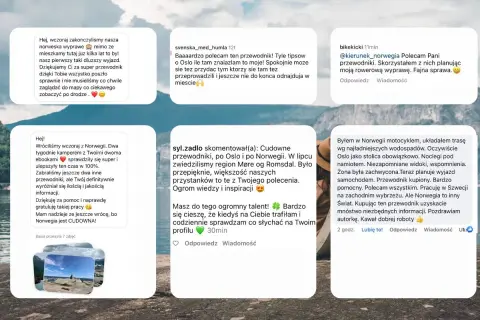 Opinie o przewodniku po Norwegii: "Nasza norweska wyprawa była super!", "Polecam ten przewodnik!", "Cudowne przewodniki po Oslo i Norwegii".