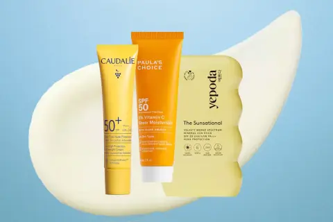 Sonnenschutz fürs Gesicht: Caudalie, Paula's Choice und Yepoda bieten leichten Schutz.