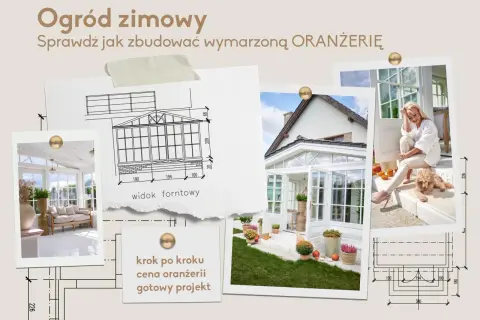 Projekt murowanego ogrodu zimowego, inspiracje i plan budowy oranżerii.