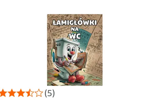 Zabawna zagadka na logike z postacią toalety rozwiązującą labirynt.