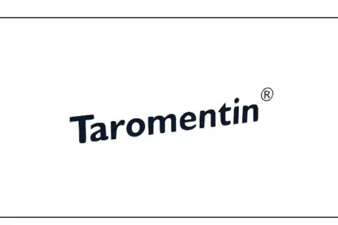 Napis Taromentin z symbolem ® na białym tle.