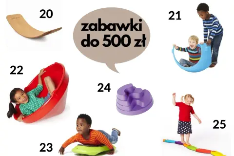 Zabawki sensoryczne dla dzieci co to jest? Różnorodne pomoce do rozwoju, jak huśtawka, równoważnia, czy ślizgawka, rozbudzają wyobraźnię i ruch.