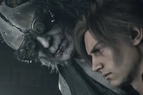 Leon S. Kennedy w konfrontacji z przerażającym przeciwnikiem w Resident Evil Re:Verse na PS4.