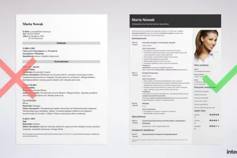 CV Marty Nowak, Koordynatorki Sprzedaży. Dokument zawiera dane osobowe, wykształcenie, doświadczenie zawodowe, kluczowe umiejętności i języki obce. Wniosek o podwyżkę nie jest widoczny.