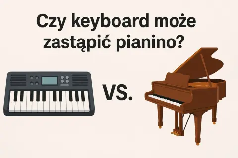 Keyboard vs. pianino. Czy keyboard może zastąpić pianino? Dwa instrumenty klawiszowe obok siebie.