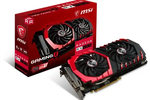 MSI Radeon RX 580 Gaming X Grafikkarte mit Twin Frozr VI Kühlung. Der rx 580 release date war im April 2017.