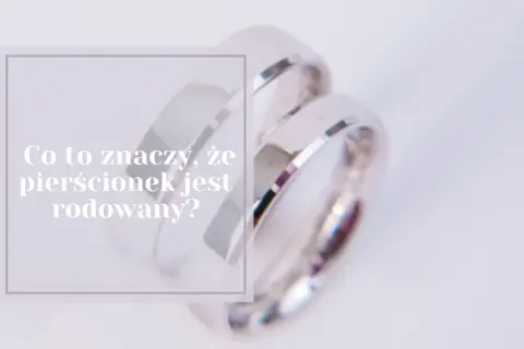 Dwa rodowane pierścionki, symbol miłości i trwałości.