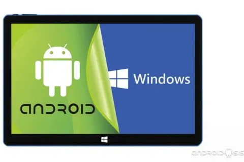 Tablet z Androidem i nakładką Windows. Emulator Windows na Androida pozwala na korzystanie z obu systemów.