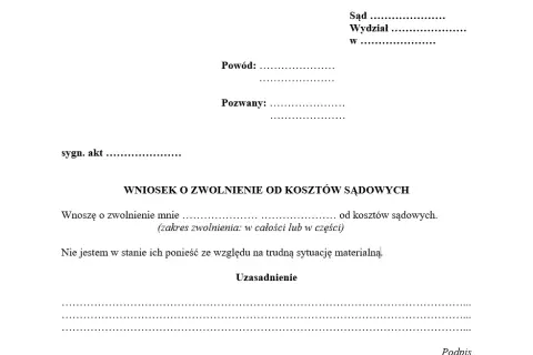 Zwolnienie z kosztów sądowych: kluczowe terminy i sposób złożenia wniosku