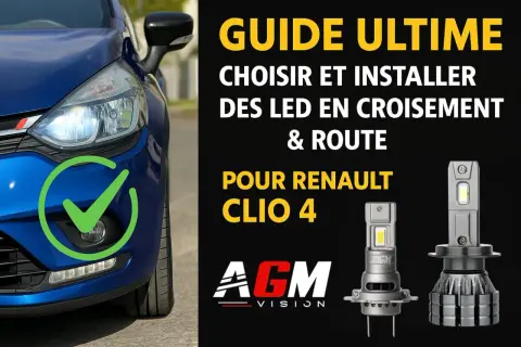 Guide pour le fonctionnement ampoule LED sur Clio 4. Installation de phares LED pour feux de croisement et route.