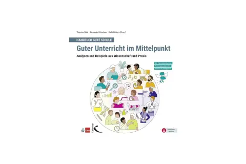 Cover von "Guter Unterricht im Mittelpunkt" von Thorsten Bohl und anderen. Illustration zeigt eine Gemeinschaft von Lehrern und Schülern.